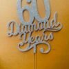 Diamond years cake topper - Bubbly Decors