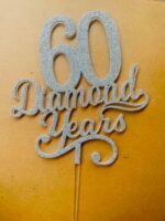 Diamond years cake topper - Bubbly Decors