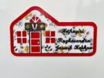 Name Board Wood and pattern print - Bubbly Decors