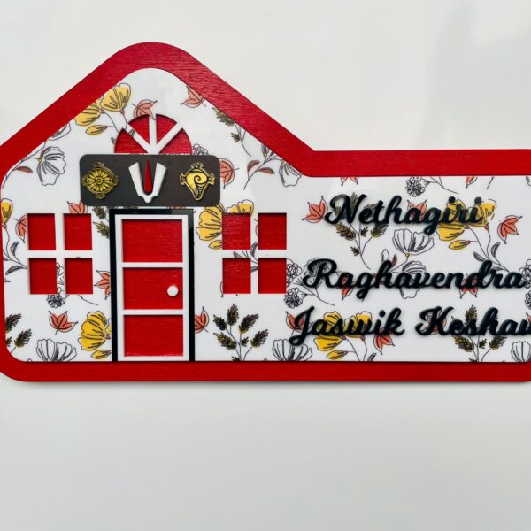 Name Board Wood and pattern print - Bubbly Decors