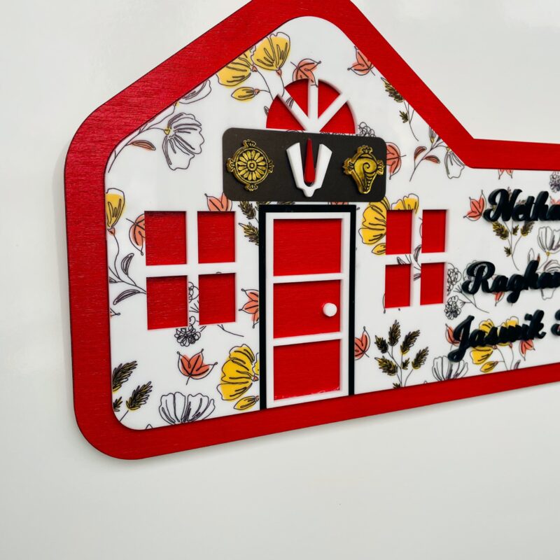 Name Board Wood and pattern print - Bubbly Decors