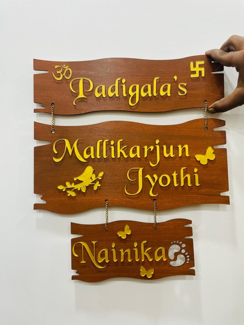 Name Board 3 steps - Bubbly Decors