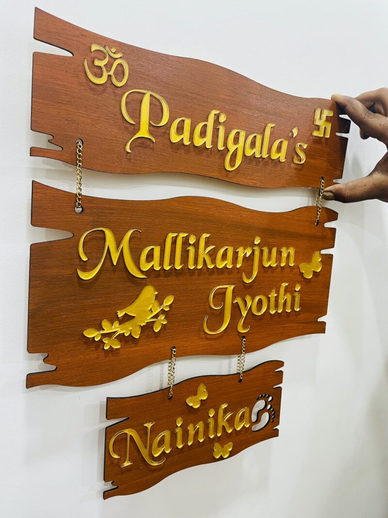 Name Board 3 steps - Bubbly Decors
