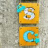 Hanging letter tiles - Bubbly Decors