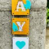 Hanging letter tiles - Bubbly Decors