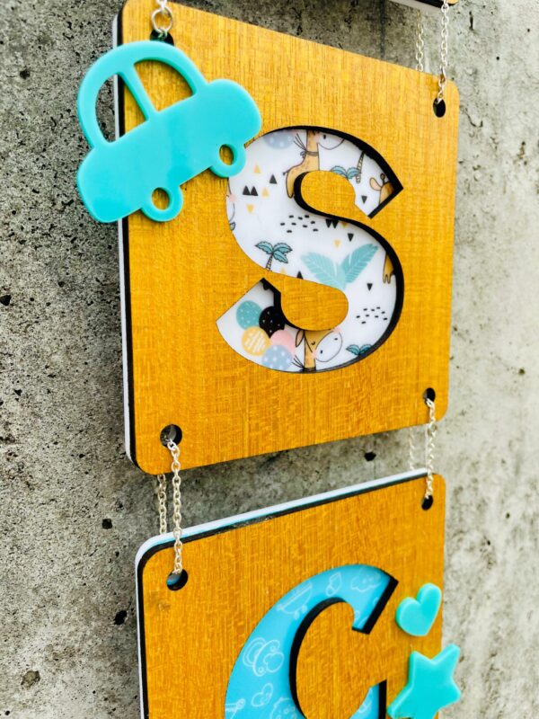 Hanging letter tiles - Bubbly Decors