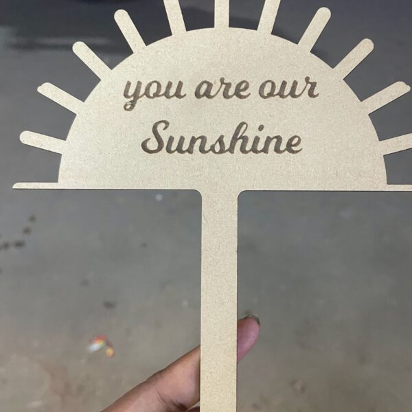 Cake topper sunshine theme - Bubbly Decors