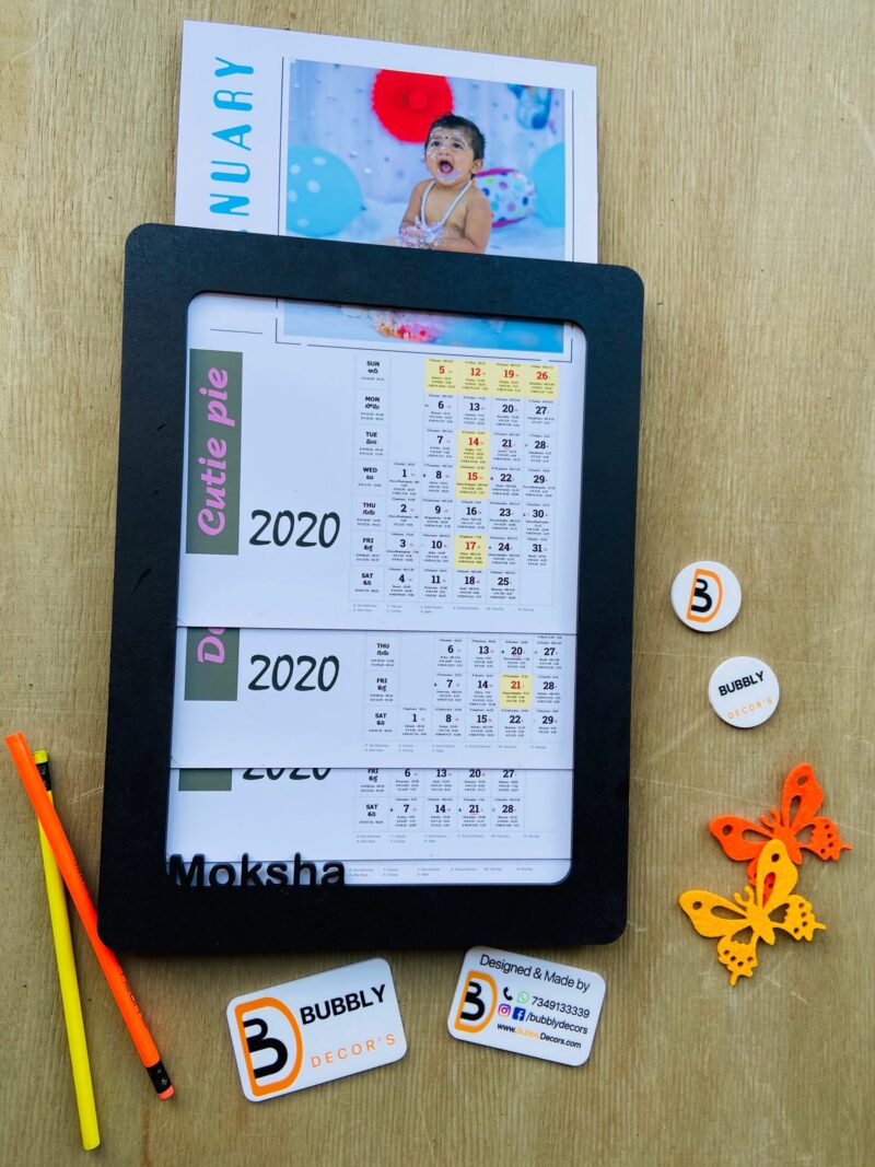 Photo Calendar - Bubbly Decors