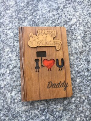 love you daddy greeting card - Bubbly Decors