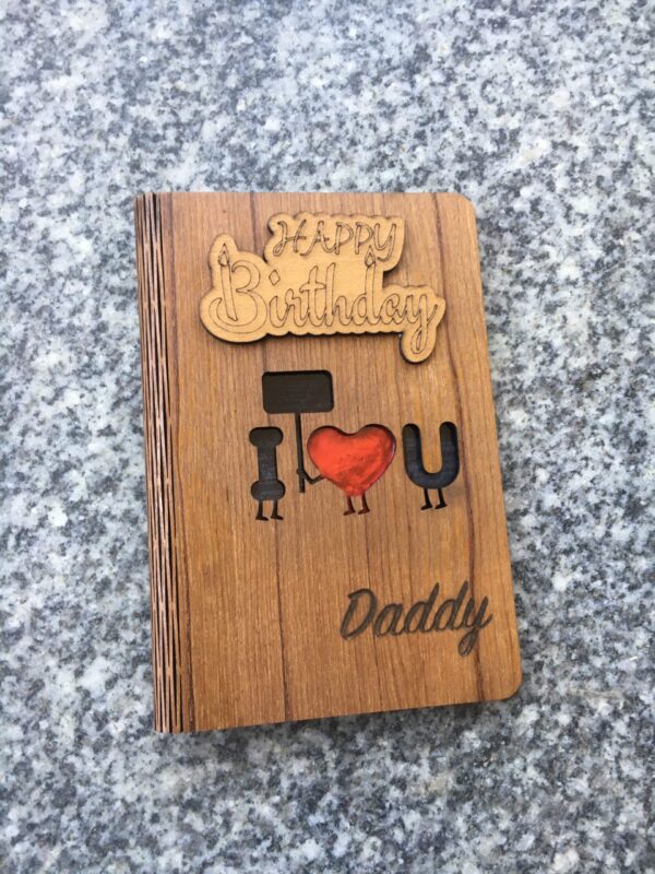 love you daddy greeting card - Bubbly Decors