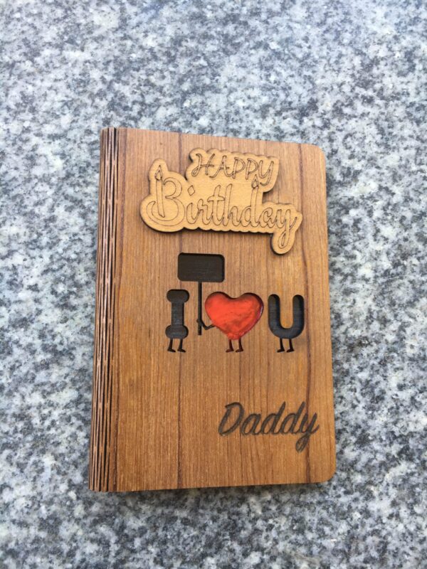 love you daddy greeting card - Bubbly Decors