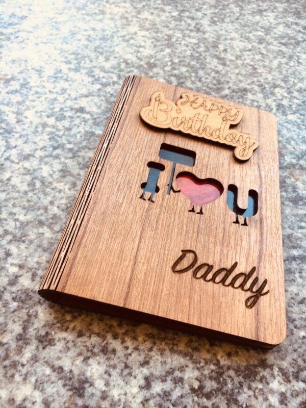 love you daddy greeting card - Bubbly Decors