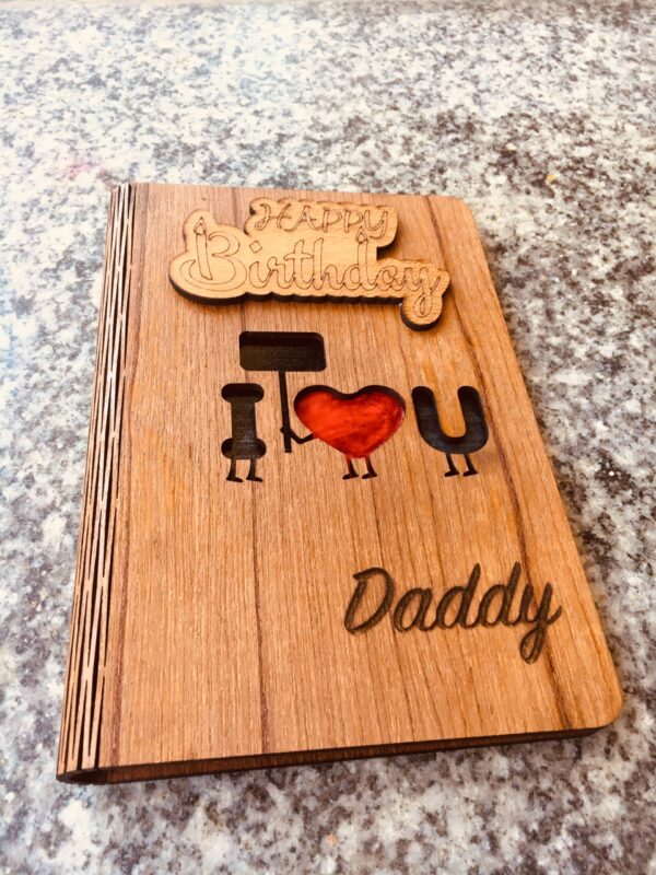love you daddy greeting card - Bubbly Decors