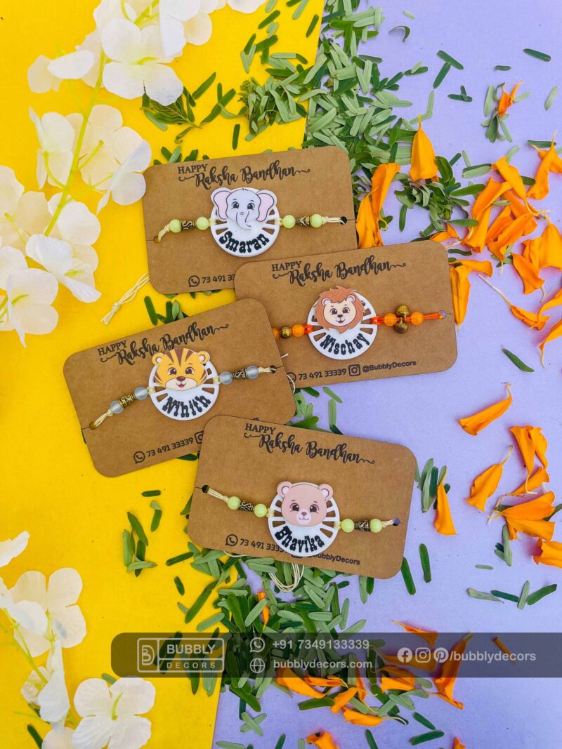 Rakhi combo Name Board for Brother - Bubbly Decors