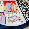 Pattern Round frame with photo and name - Bubbly Decors