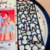 Pattern Round frame with photo and name - Bubbly Decors