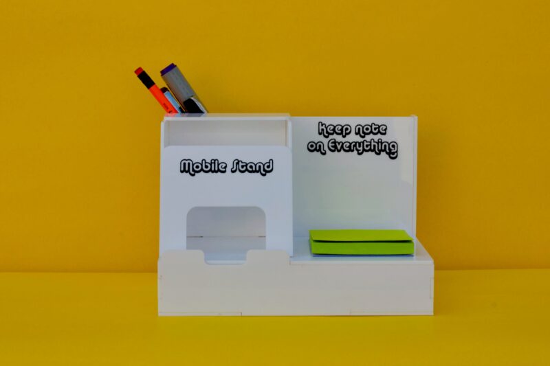 Desk organizer with Mobile stand - Bubbly Decors