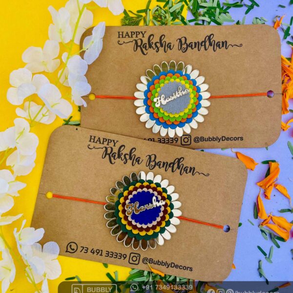 Rakhi combo Name Board for Brother - Bubbly Decors