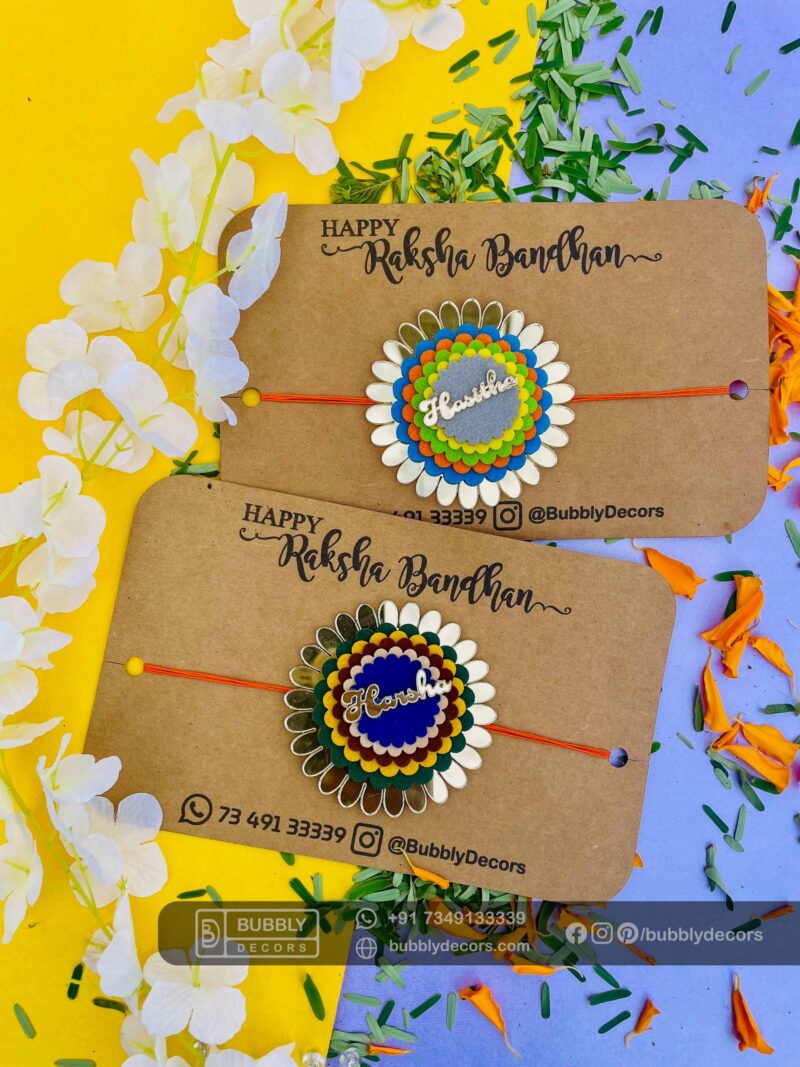 Rakhi combo Name Board for Brother - Bubbly Decors