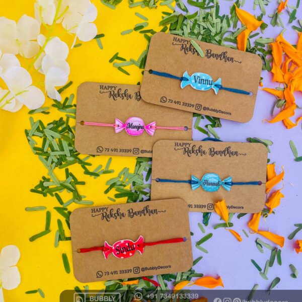 Rakhi combo Name Board for Brother - Bubbly Decors