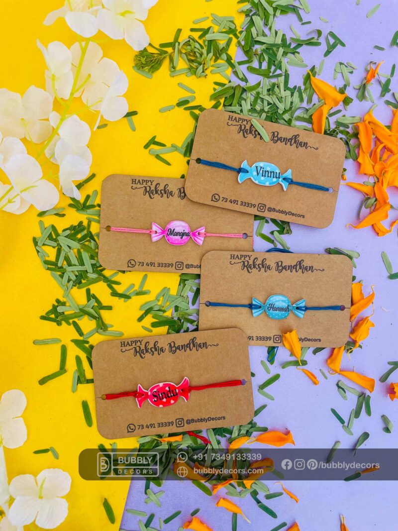 Rakhi combo Name Board for Brother - Bubbly Decors