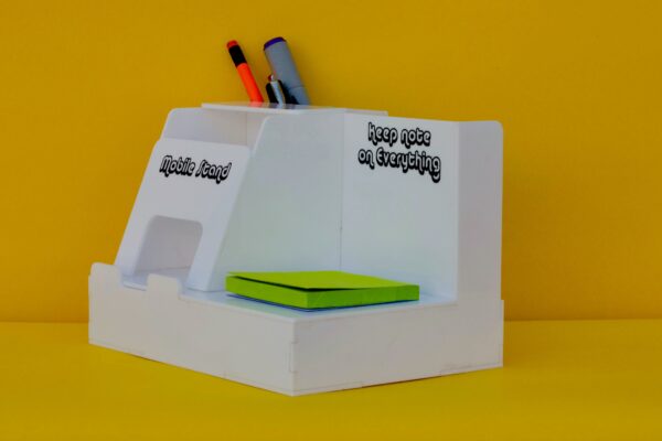 Desk organizer with Mobile stand - Bubbly Decors