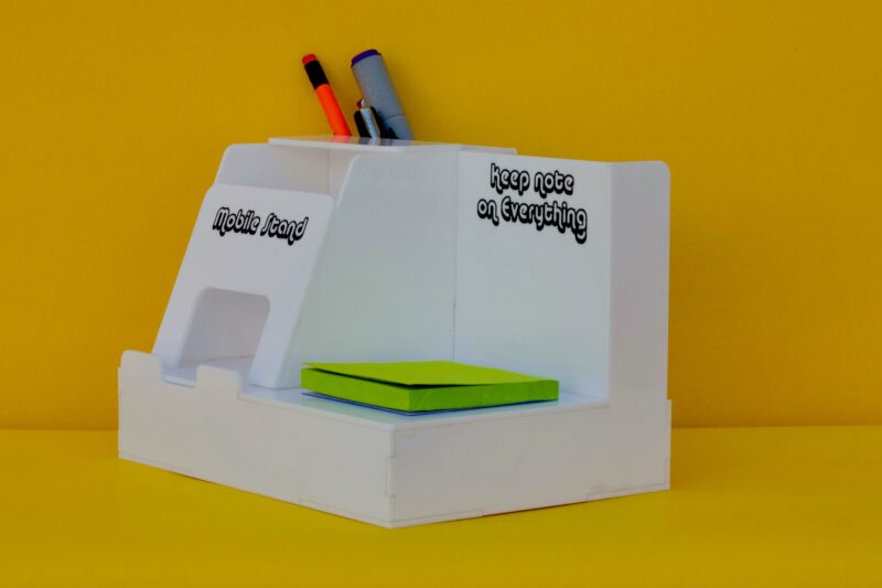 Desk organizer with Mobile stand - Bubbly Decors