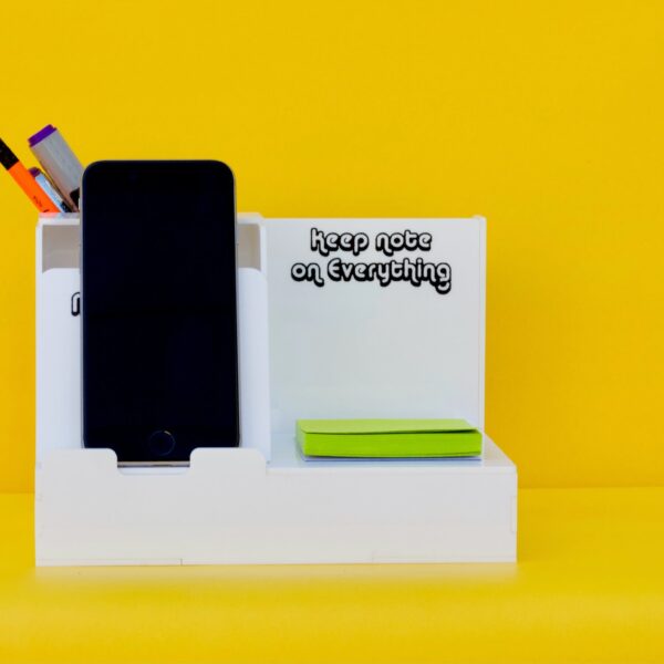 Desk organizer with Mobile stand - Bubbly Decors