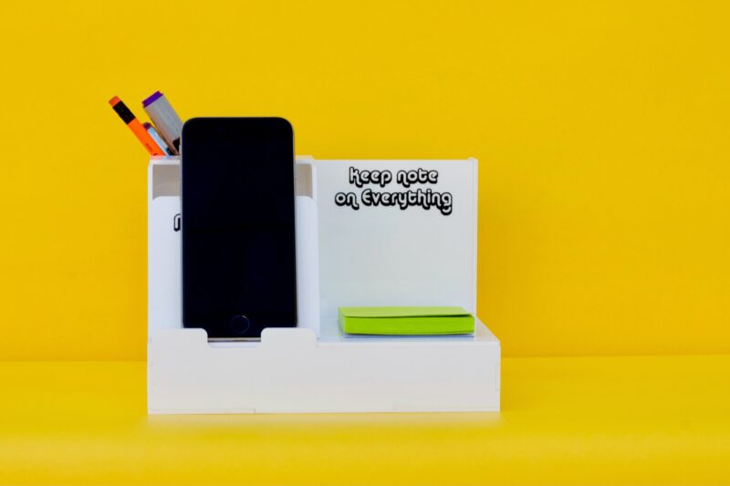 Desk organizer with Mobile stand - Bubbly Decors