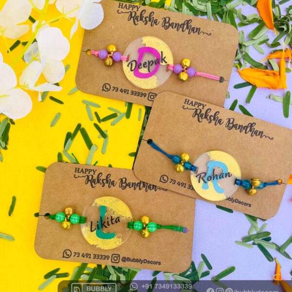 Rakhi combo Name Board for Brother - Bubbly Decors