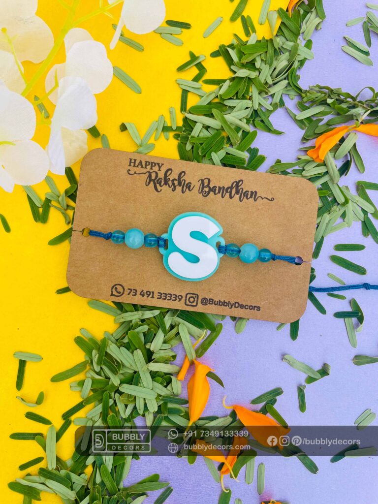Alphabet rakhi - Bubbly Decors