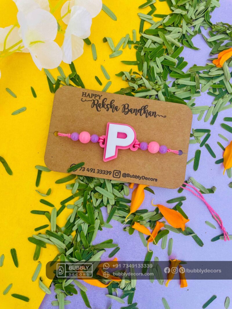Alphabet rakhi - Bubbly Decors