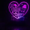 Light glow stand Heart shaped - Bubbly Decors