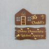Name Board Wood Veneer 2 Steps - Bubbly Decors