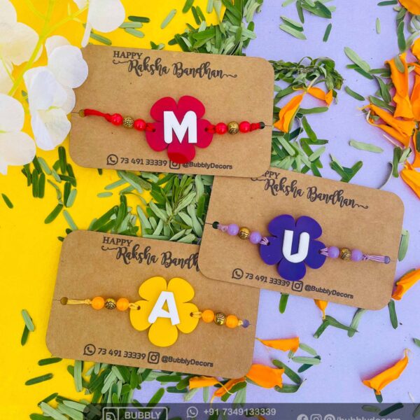 Alphabets magnets Rakhi Combo Hamper - Bubbly Decors