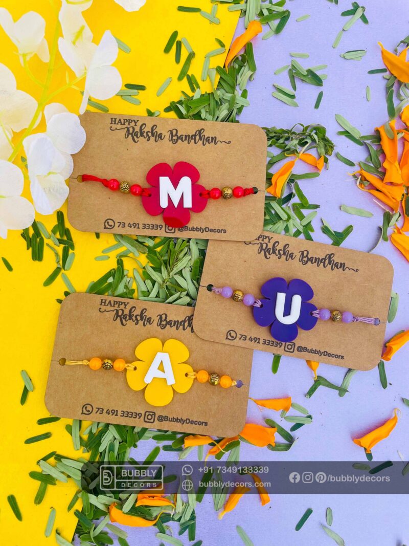 Alphabets magnets Rakhi Combo Hamper - Bubbly Decors