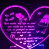 Light glow stand Heart shaped - Bubbly Decors