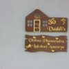 Name Board Wood Veneer 2 Steps - Bubbly Decors