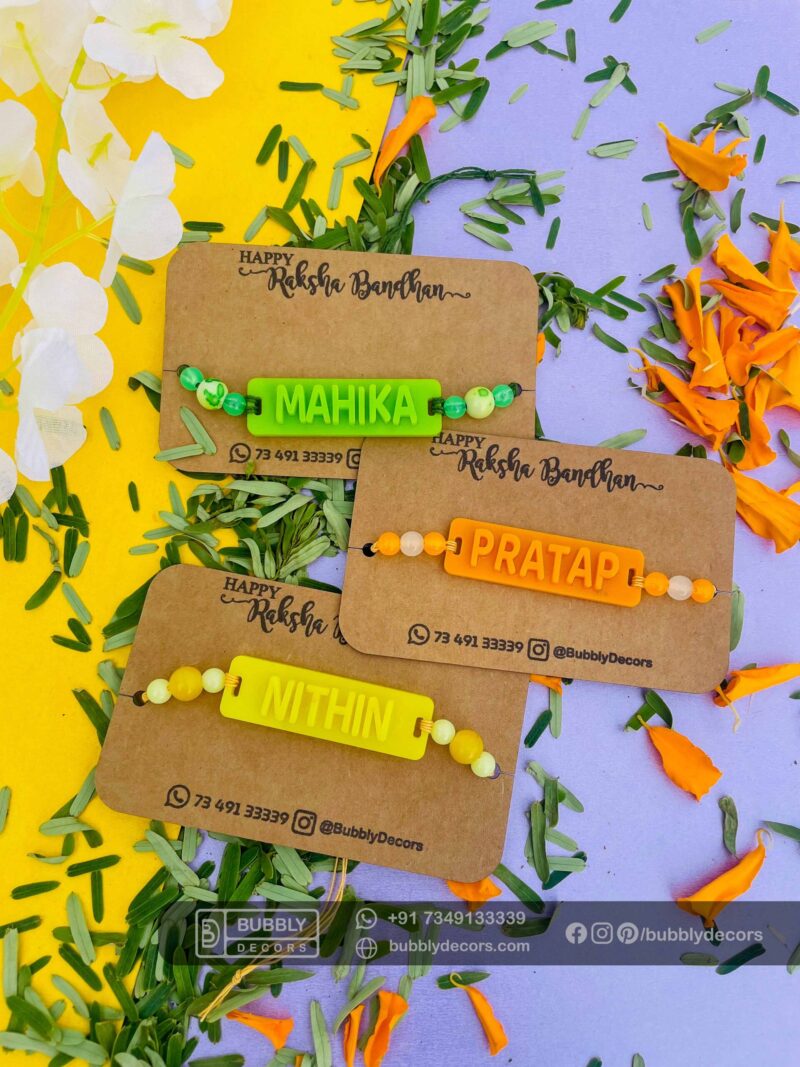 Rakhi combo Name Board for Brother - Bubbly Decors
