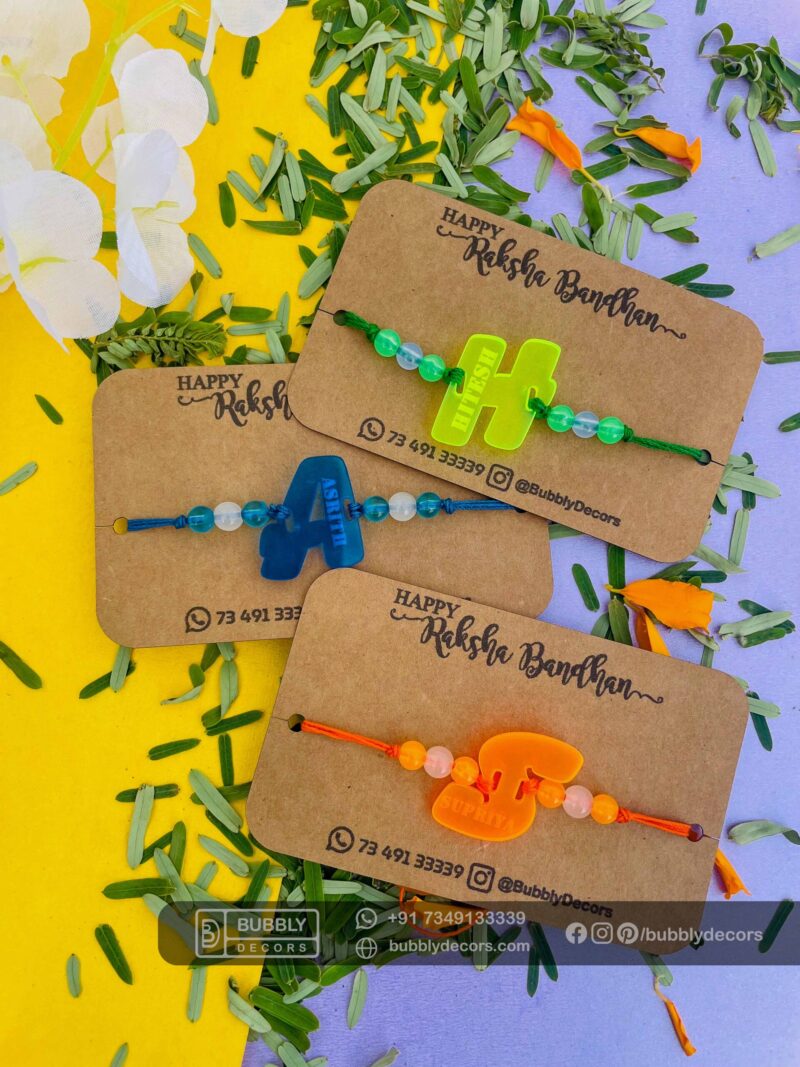 Alphabets magnets Rakhi Combo Hamper - Bubbly Decors