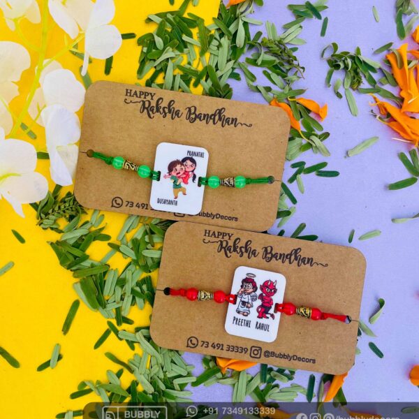 Alphabets magnets Rakhi Combo Hamper - Bubbly Decors