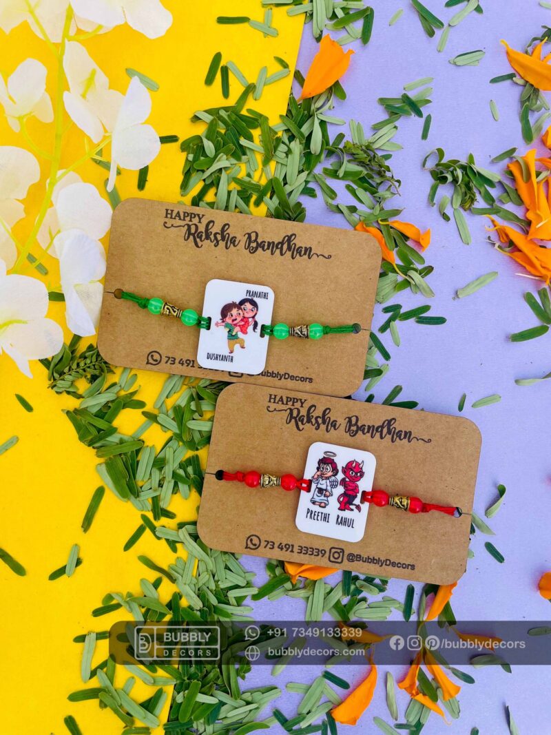 Alphabets magnets Rakhi Combo Hamper - Bubbly Decors
