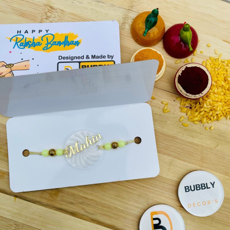 Engraved rakhi - Bubbly Decors