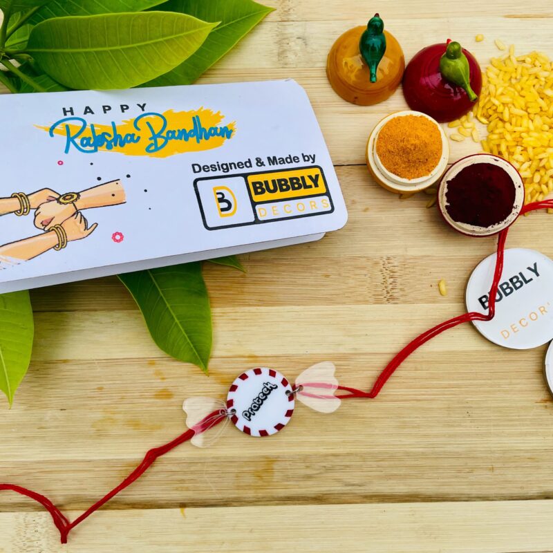 Rakhi combo Worlds Best Bro for Brother - Bubbly Decors