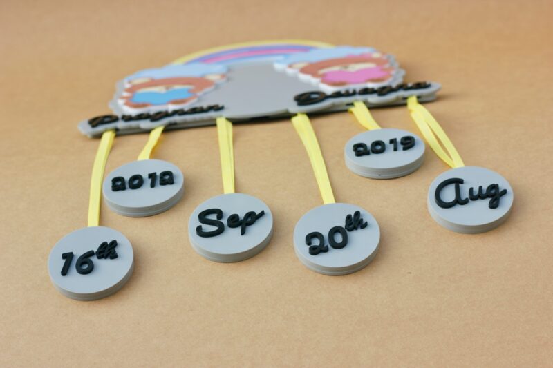 baby details frame teddy theme - Bubbly Decors
