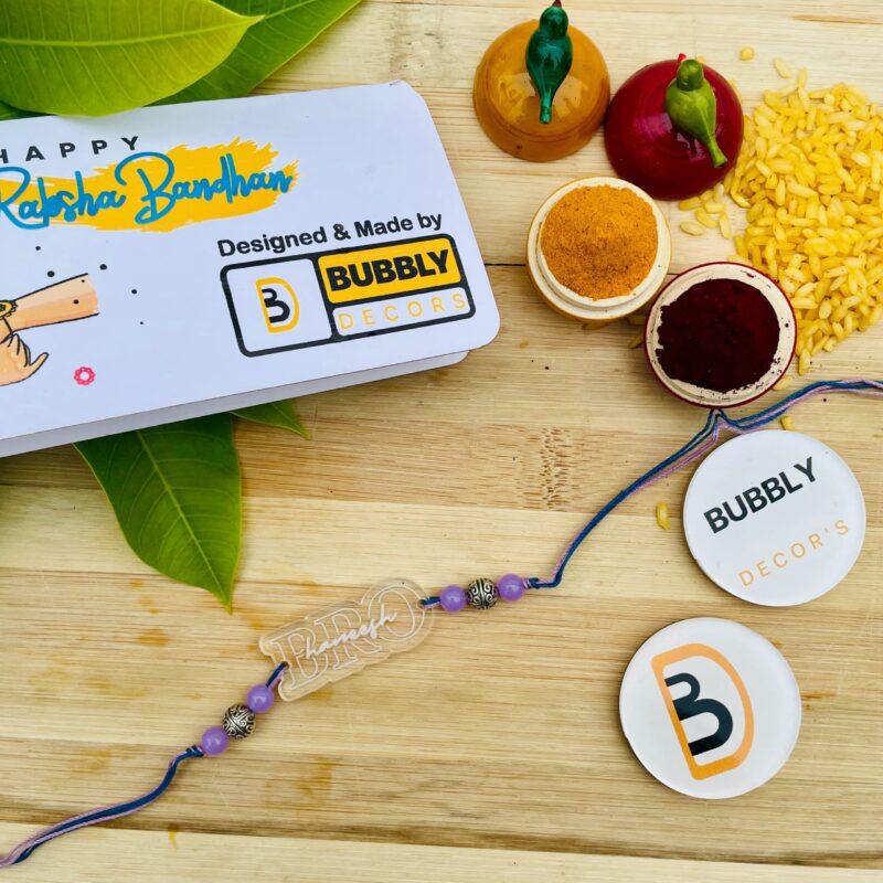 Rakhi combo Worlds Best Bro for Brother - Bubbly Decors