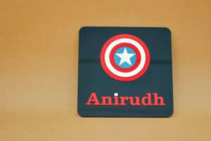name board captain America - Bubbly Decors
