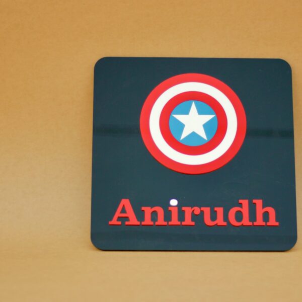 name board captain America - Bubbly Decors