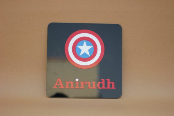 name board captain America - Bubbly Decors