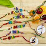Colourful letters Rakhi - Bubbly Decors